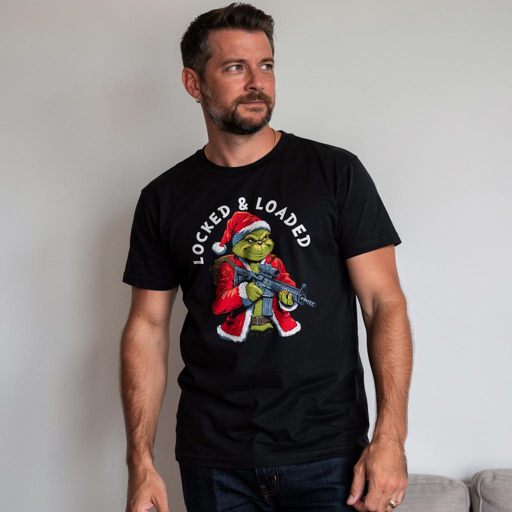 Locked And Loaded distressed graphic men's T-shirt - view 3 - Reborn XII
