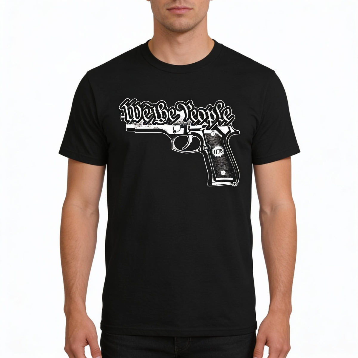 We The People Gun distressed graphic men's T-shirt - view 8 - Reborn XII