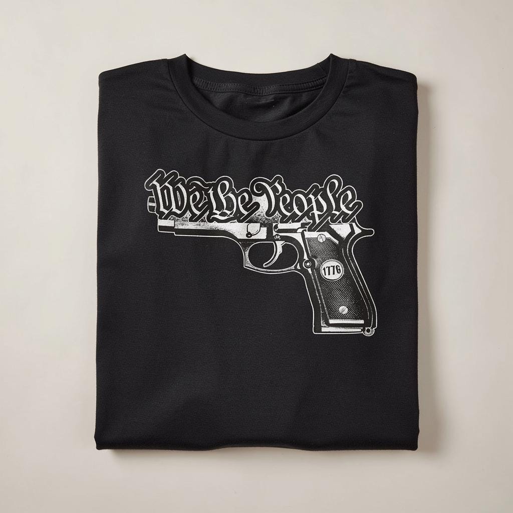 We The People Gun distressed graphic men's T-shirt - view 5 - Reborn XII
