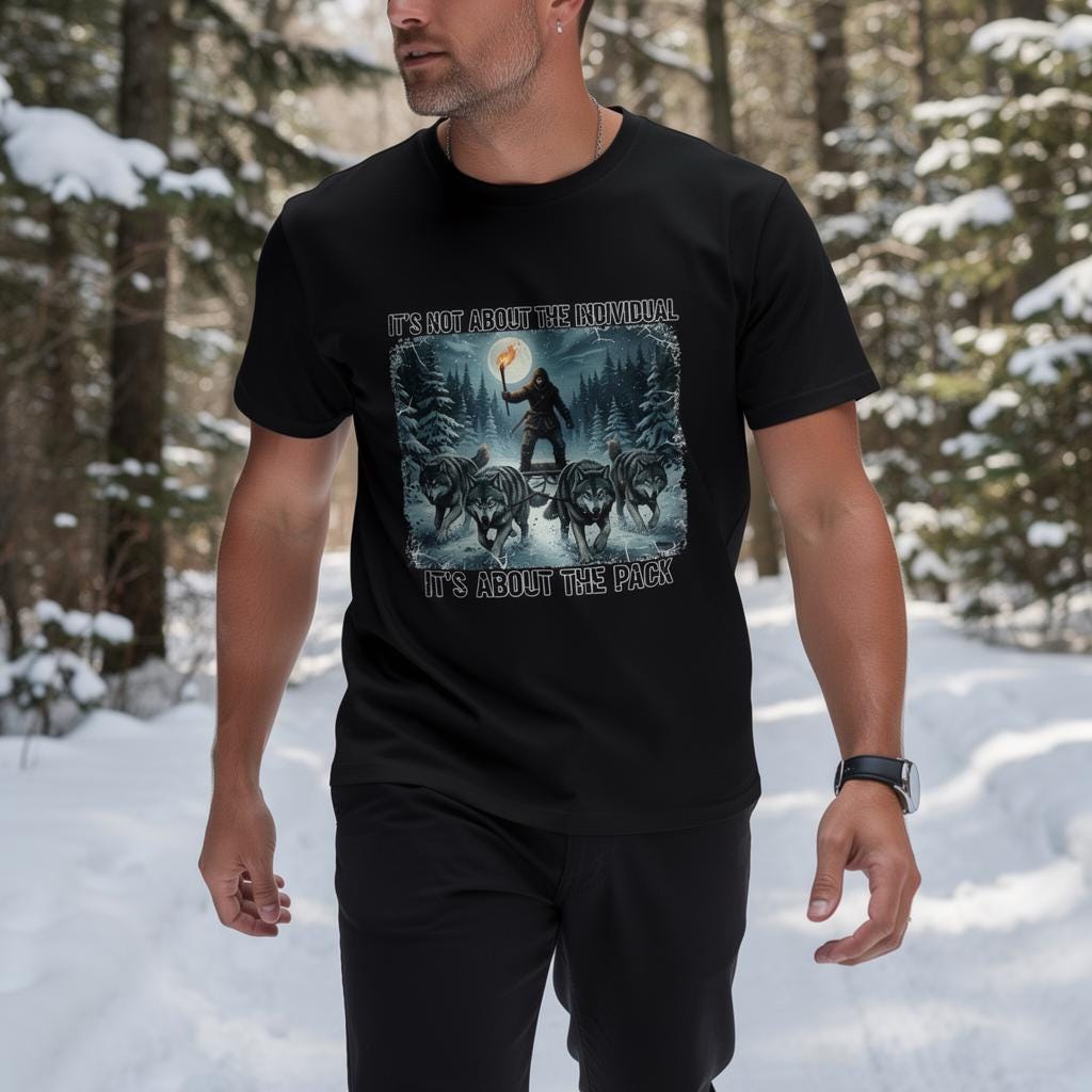 Wolf Pack distressed graphic men's T-shirt - view 2 - Reborn XII