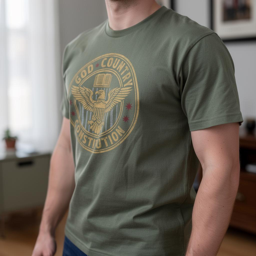 God Country Constitution distressed graphic men's T-shirt - view 2 - Reborn XII