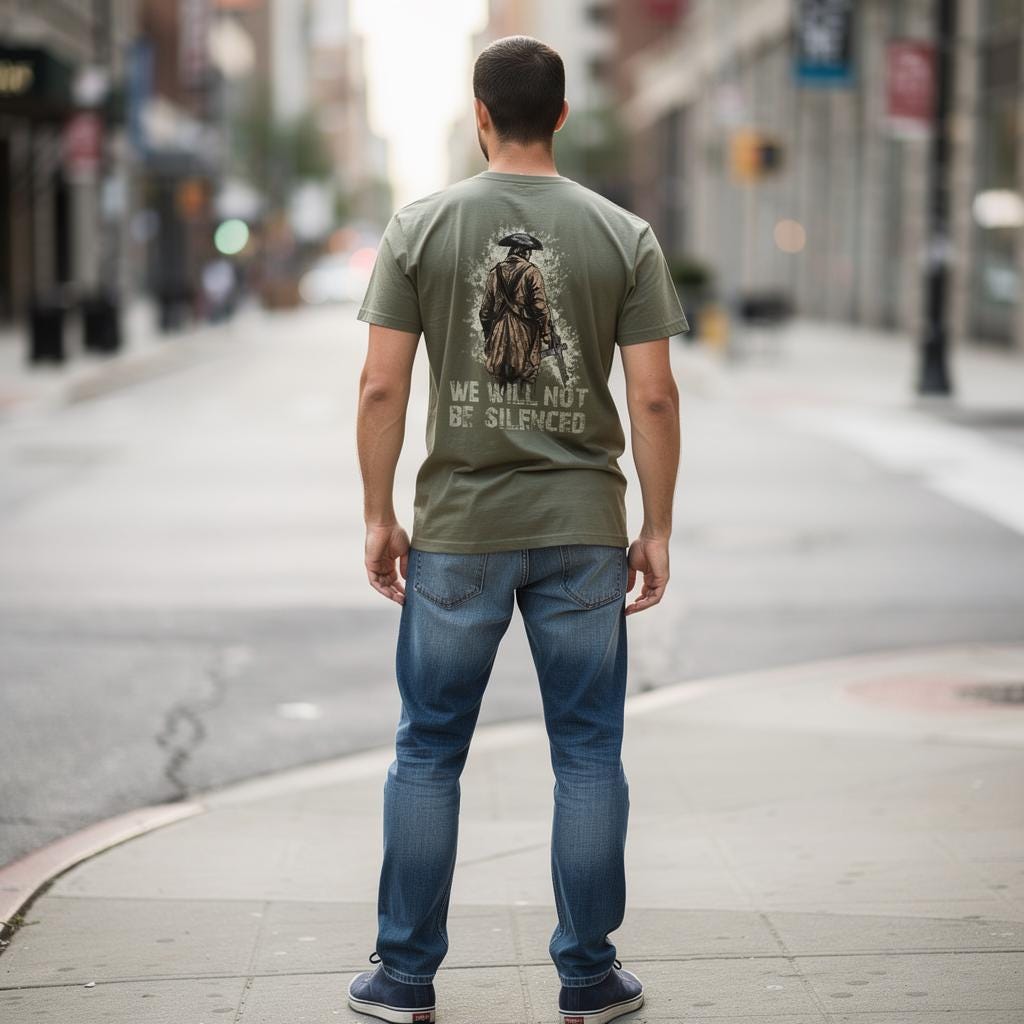 Colonial Minuteman distressed graphic men's T-shirt - view 4 - Reborn XII