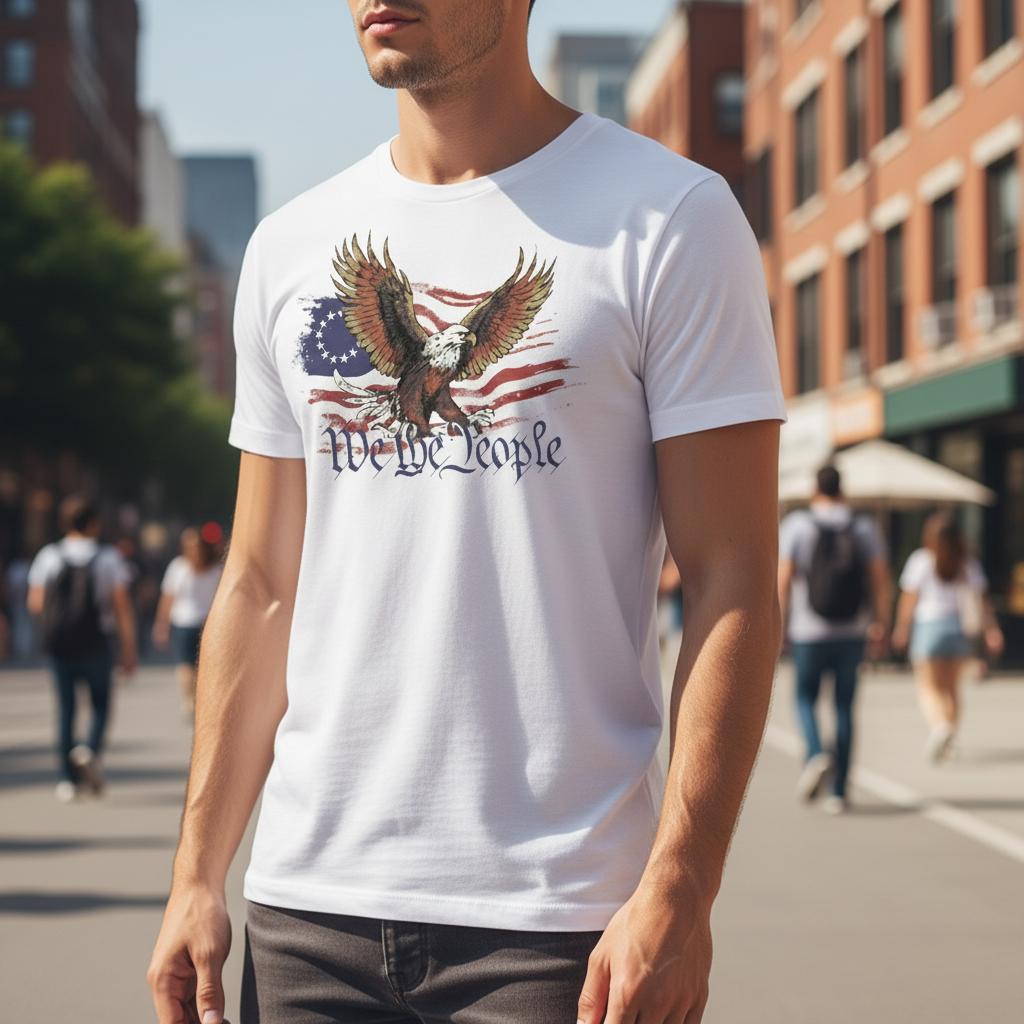 We The People - American Eagle distressed graphic men's T-shirt - view 5 - Reborn XII