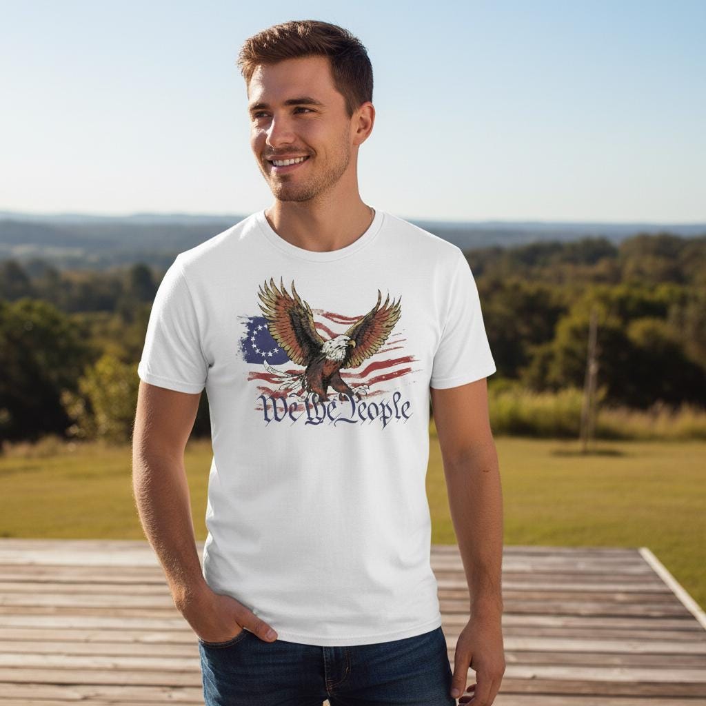 We The People - American Eagle distressed graphic men's T-shirt - view 4 - Reborn XII