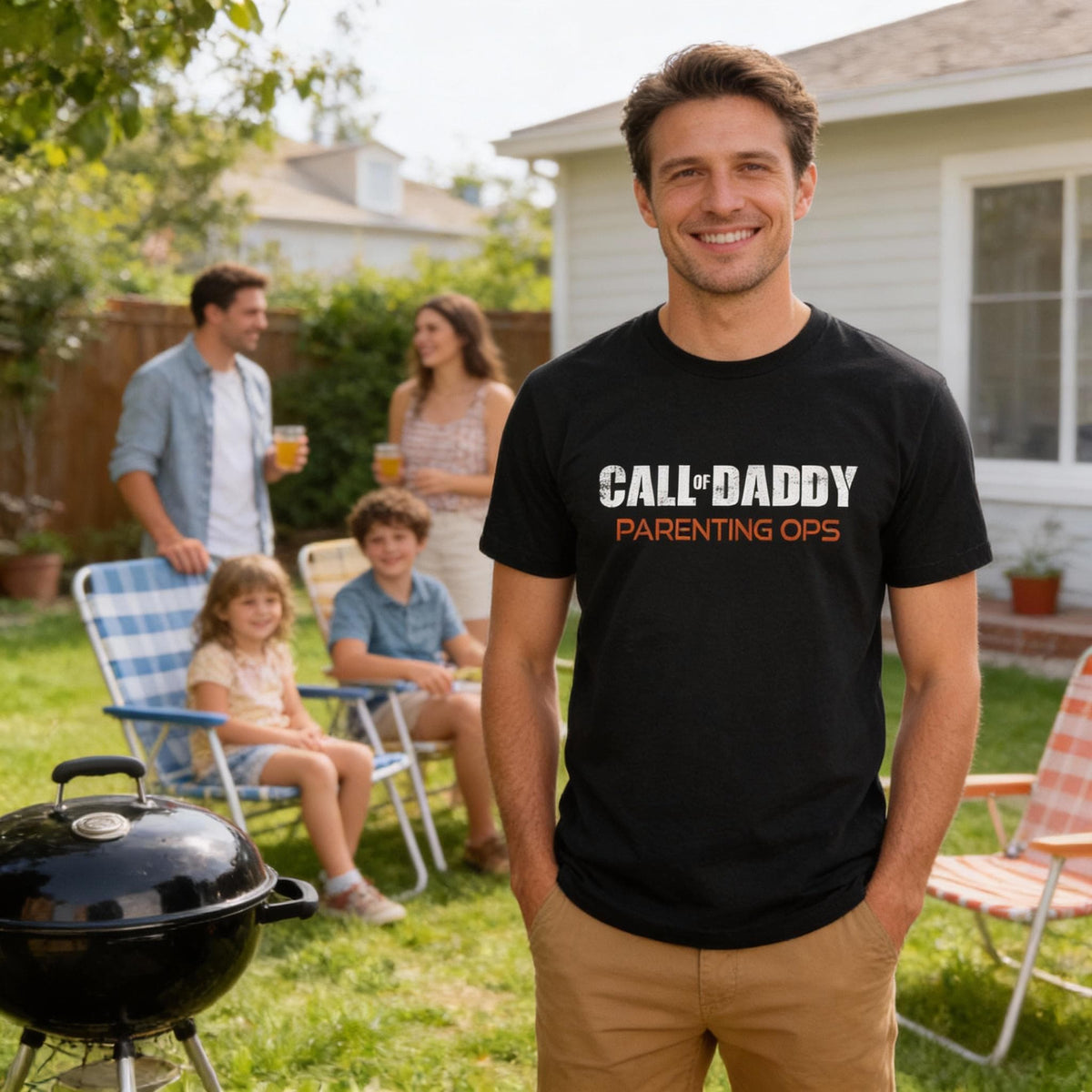Call Of Daddy distressed graphic men's T-shirt - view 3 - Reborn XII