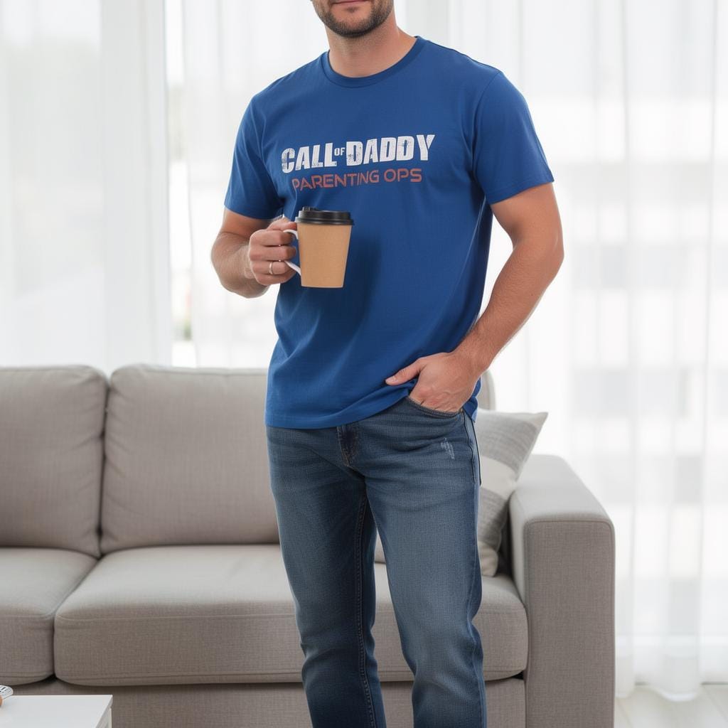 Call Of Daddy distressed graphic men's T-shirt - view 4 - Reborn XII