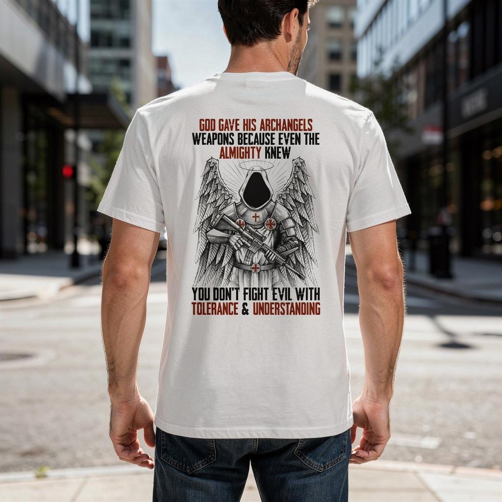 Archangels distressed graphic men's T-shirt - view 4 - Reborn XII