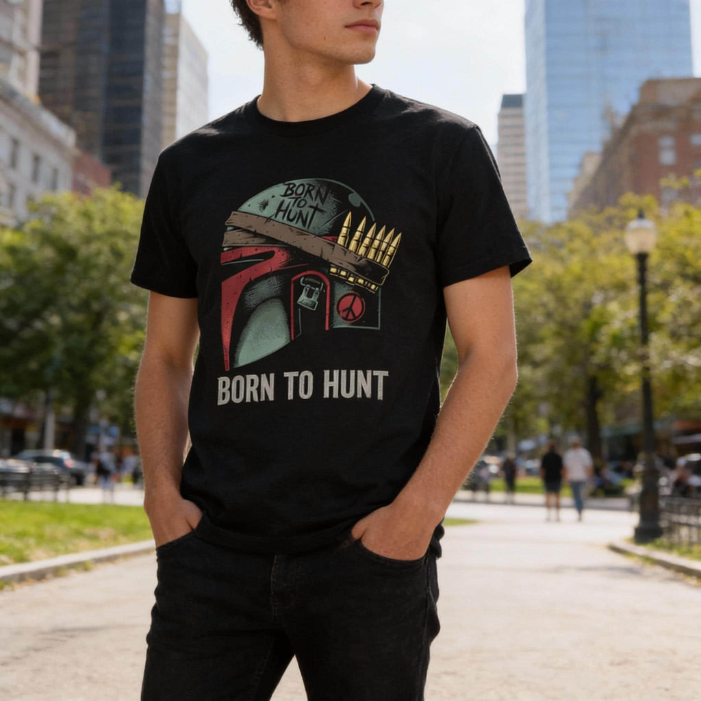 Born To Hunt distressed graphic men's T-shirt - view 3 - Reborn XII