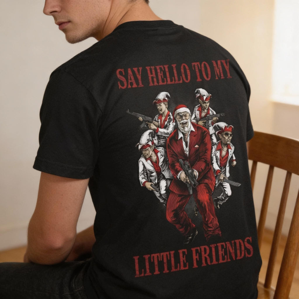 Say Hello To My Little Friends distressed graphic men's T-shirt - view 9 - Reborn XII
