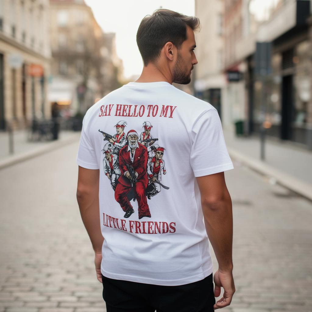 Say Hello To My Little Friends distressed graphic men's T-shirt - view 6 - Reborn XII