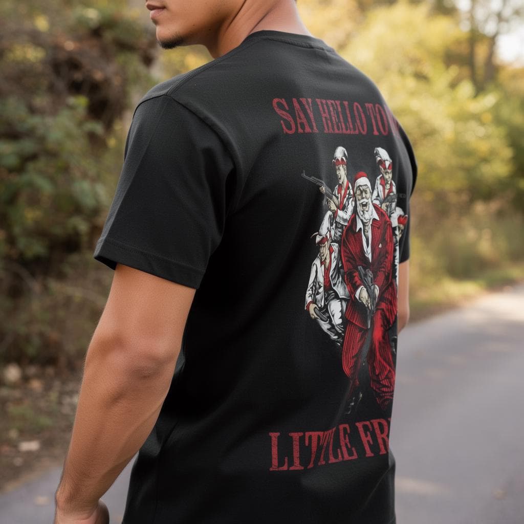 Say Hello To My Little Friends distressed graphic men's T-shirt - view 8 - Reborn XII