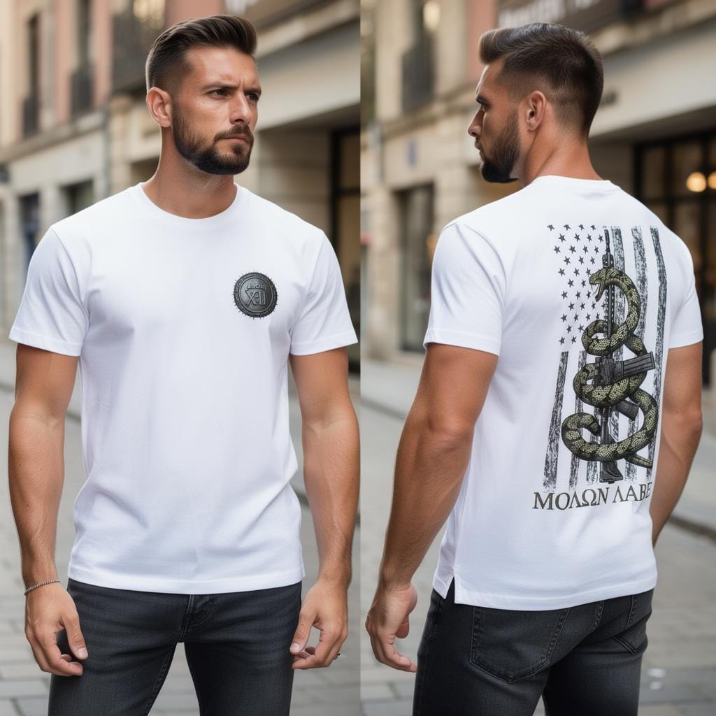 Gadsden Snake distressed graphic men's T-shirt - view 8 - Reborn XII