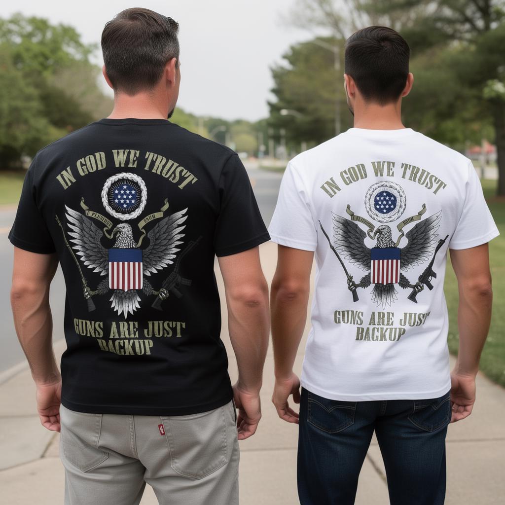 In God We Trust distressed graphic men's T-shirt - view 8 - Reborn XII