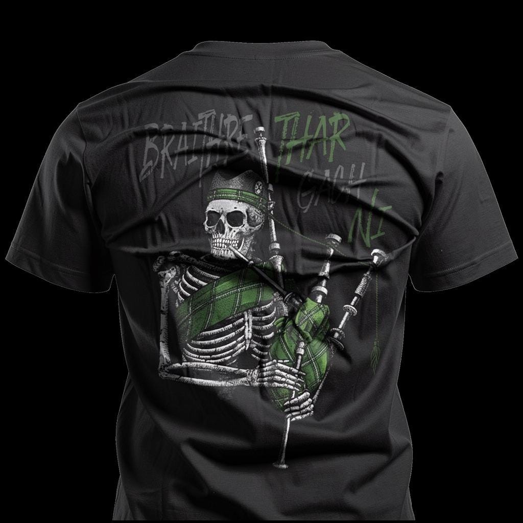 Braithre Thar Gach Ni distressed graphic men's T-shirt - view 3 - Reborn XII
