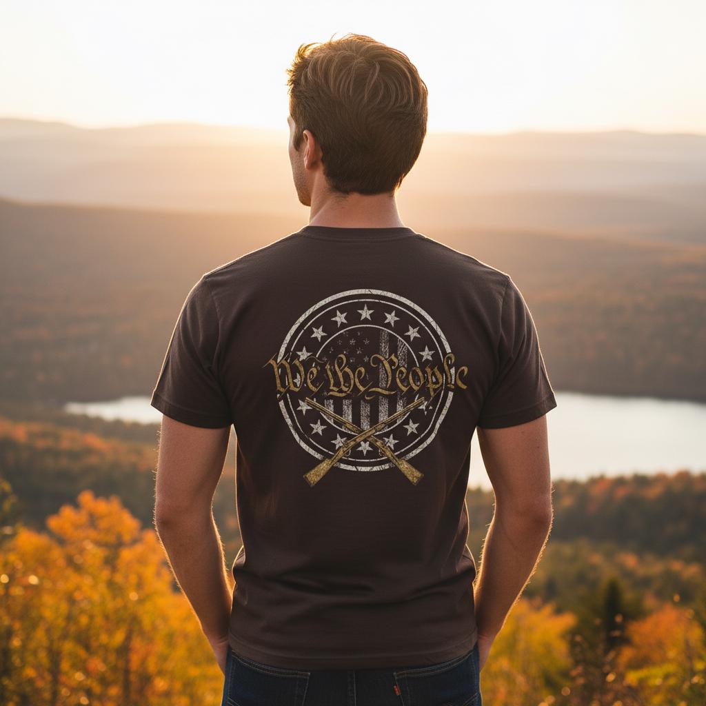 Circle Of Patriots distressed graphic men's T-shirt - view 6 - Reborn XII
