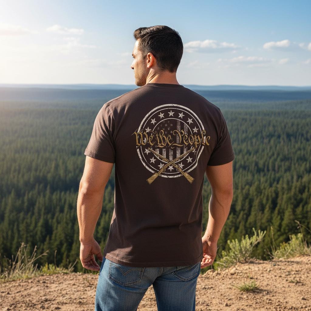 Circle Of Patriots distressed graphic men's T-shirt - view 4 - Reborn XII