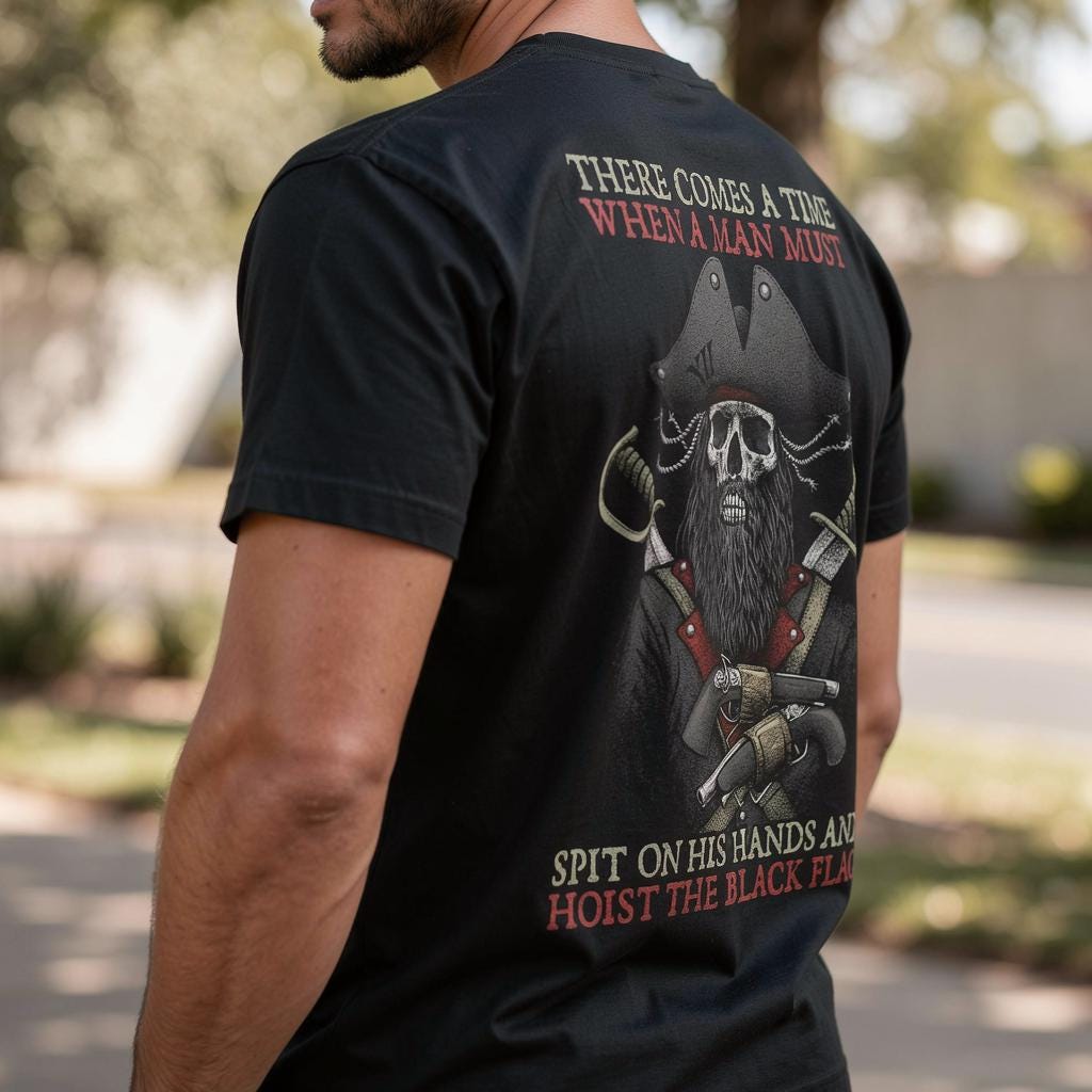 Hoist The Black Flag distressed graphic men's T-shirt - view 4 - Reborn XII