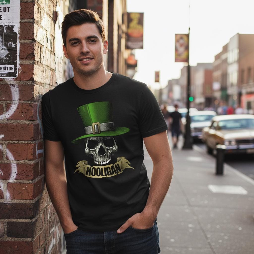 Hooligan distressed graphic men's T-shirt - view 2 - Reborn XII