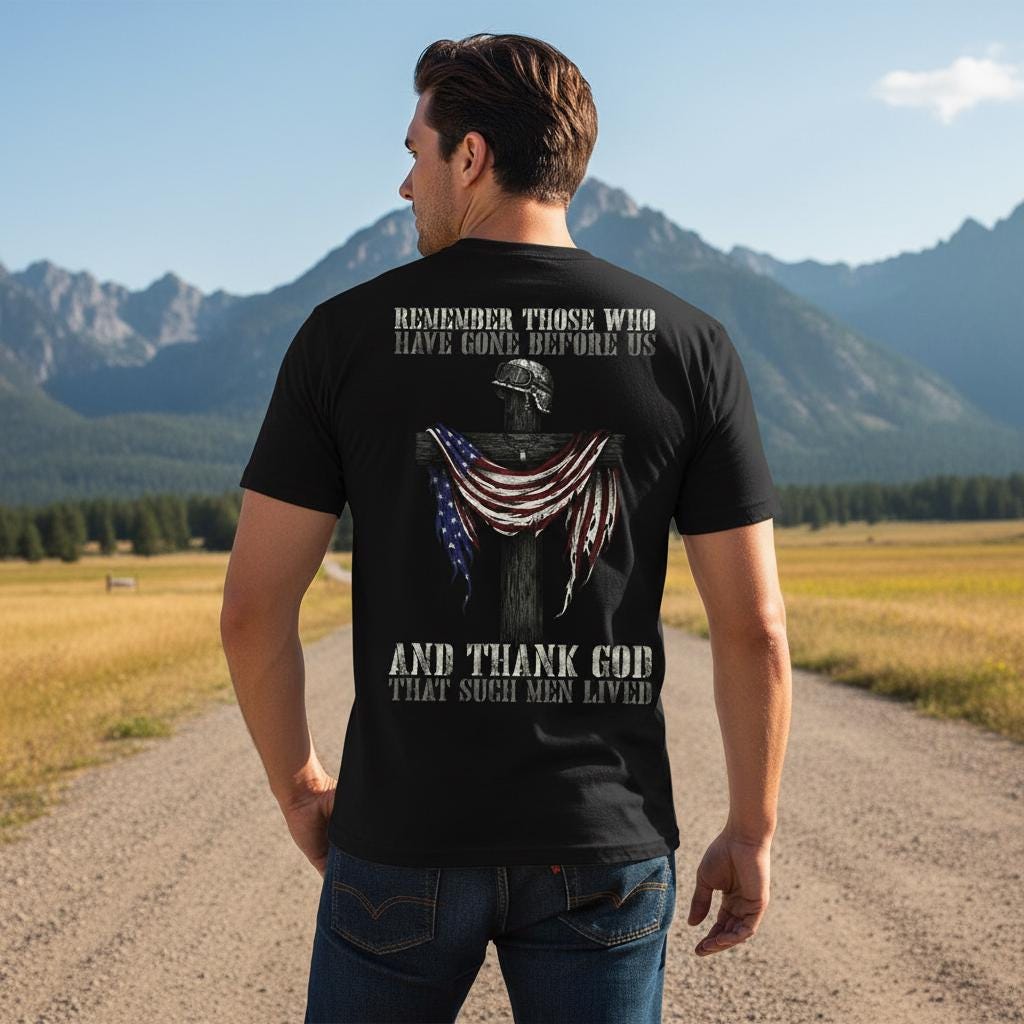 Remember Those Before Us distressed graphic men's T-shirt - view 4 - Reborn XII