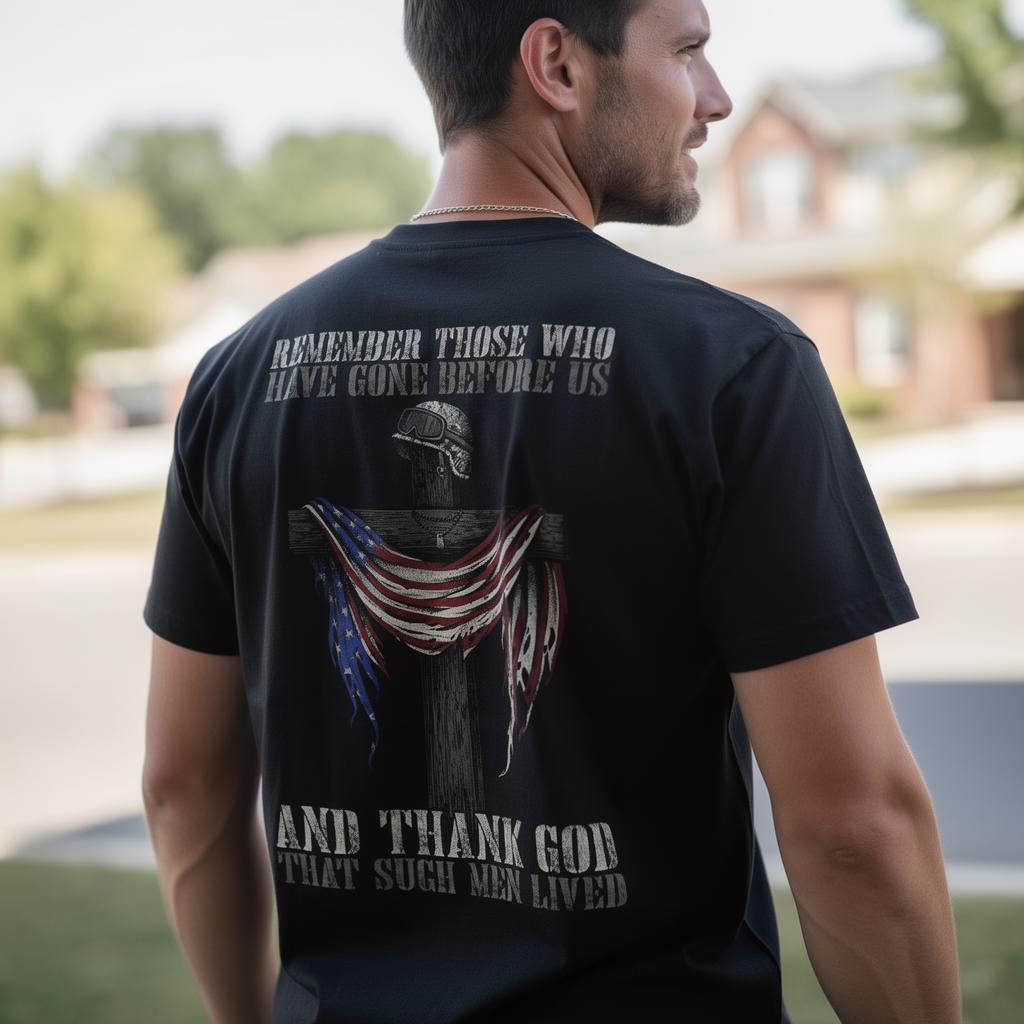 Remember Those Before Us distressed graphic men's T-shirt - view 3 - Reborn XII