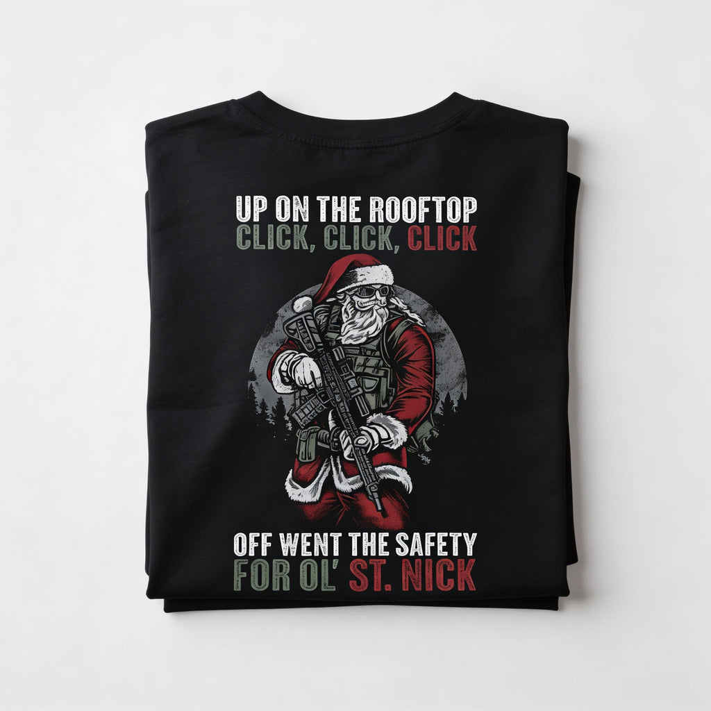 Tactical Santa distressed graphic men's T-shirt - view 3 - Reborn XII