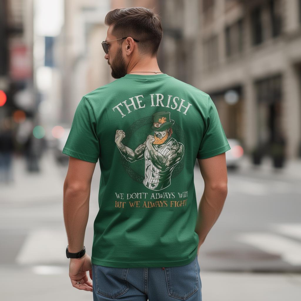 Fighting Irish distressed graphic men's T-shirt - view 5 - Reborn XII