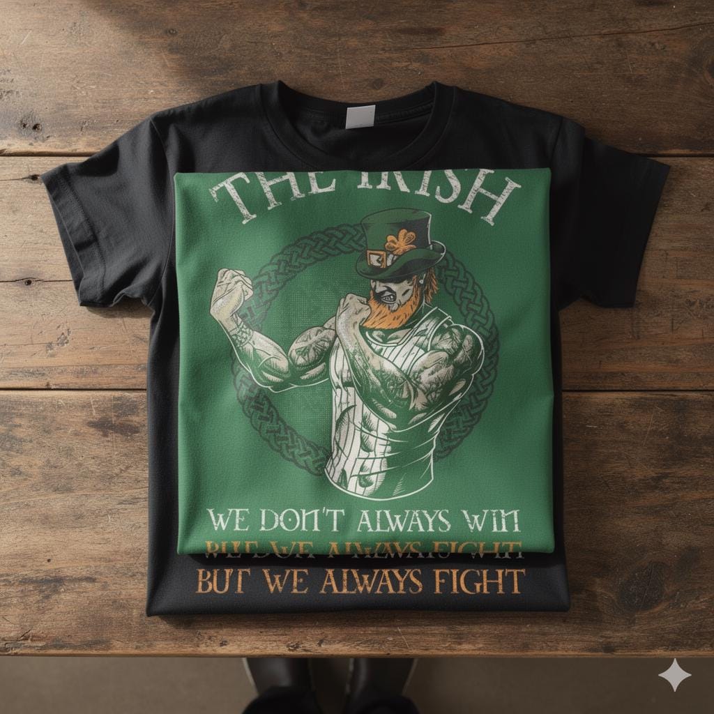 Fighting Irish distressed graphic men's T-shirt - view 9 - Reborn XII