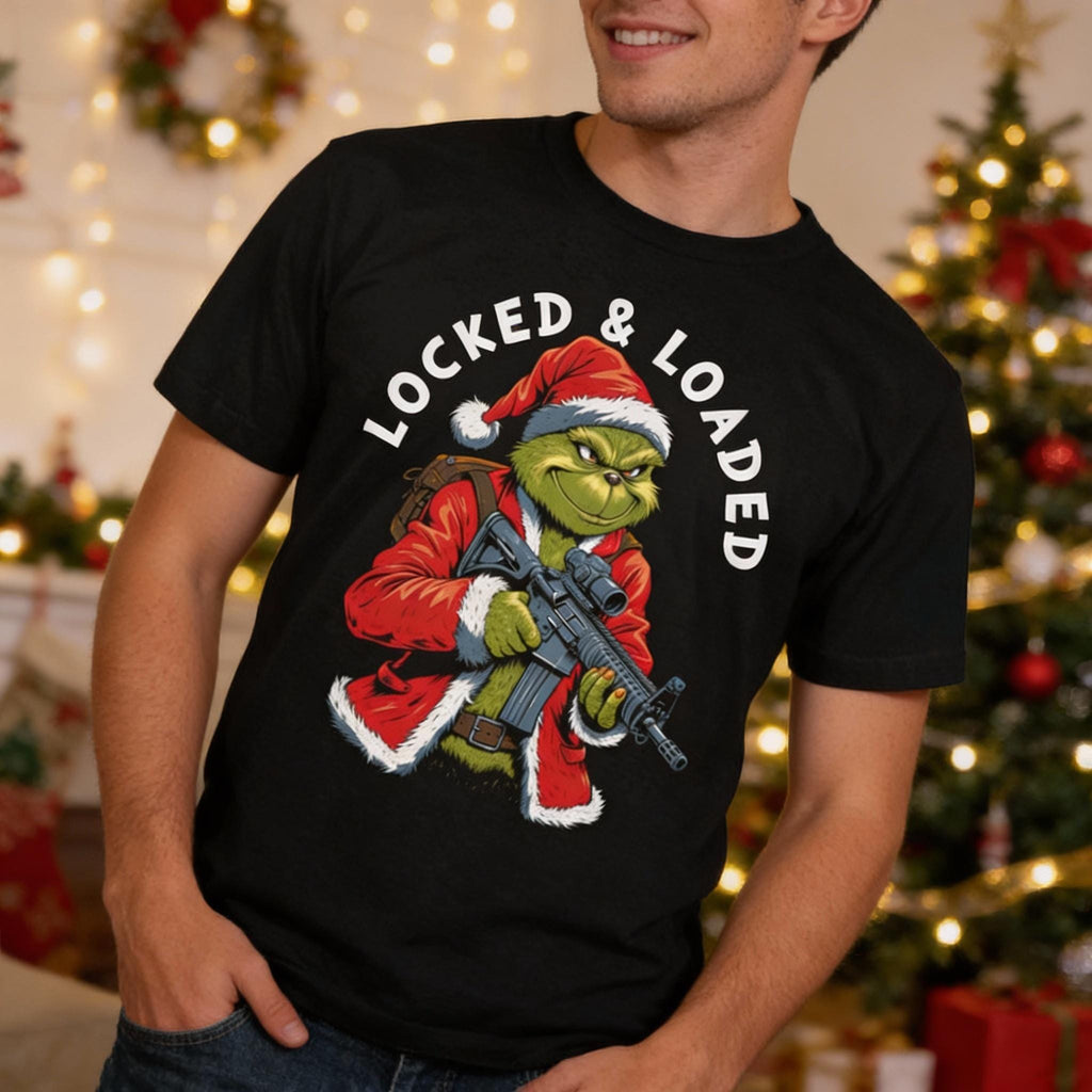 Locked And Loaded distressed graphic men's T-shirt - view 5 - Reborn XII