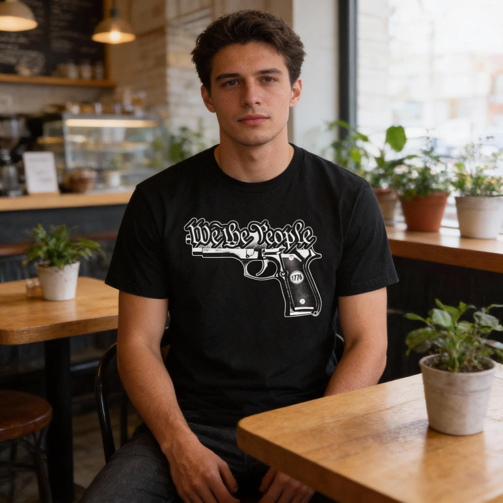 We The People Gun distressed graphic men's T-shirt - view 3 - Reborn XII