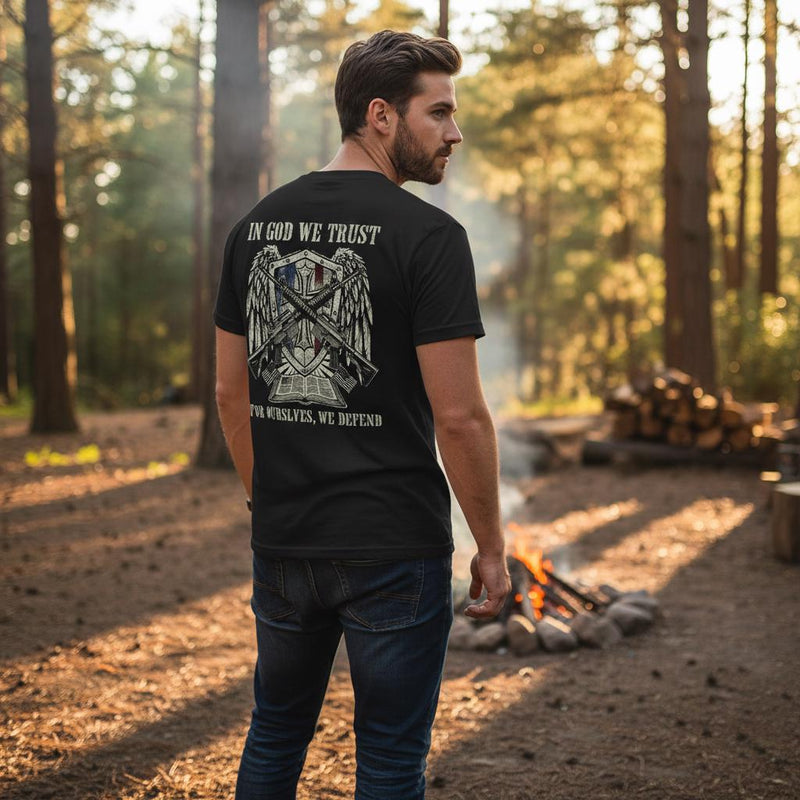 For Ourselves, We Defend distressed graphic men's T-shirt - view 3 - Reborn XII
