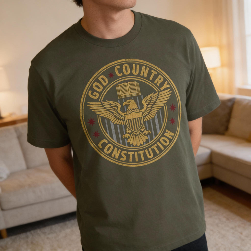 God Country Constitution distressed graphic men's T-shirt - view 3 - Reborn XII