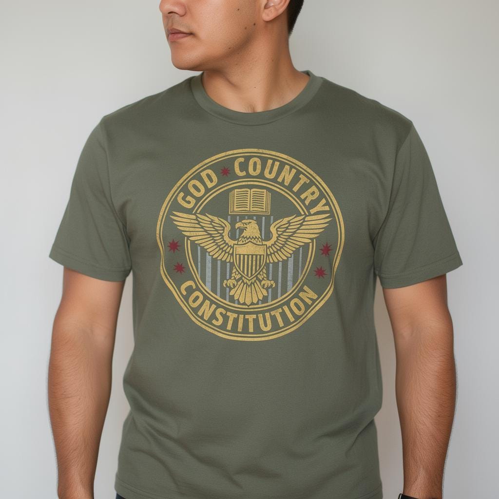 God Country Constitution distressed graphic men's T-shirt - view 5 - Reborn XII