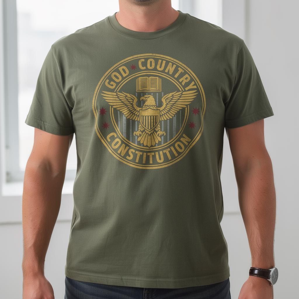 God Country Constitution distressed graphic men's T-shirt - view 6 - Reborn XII