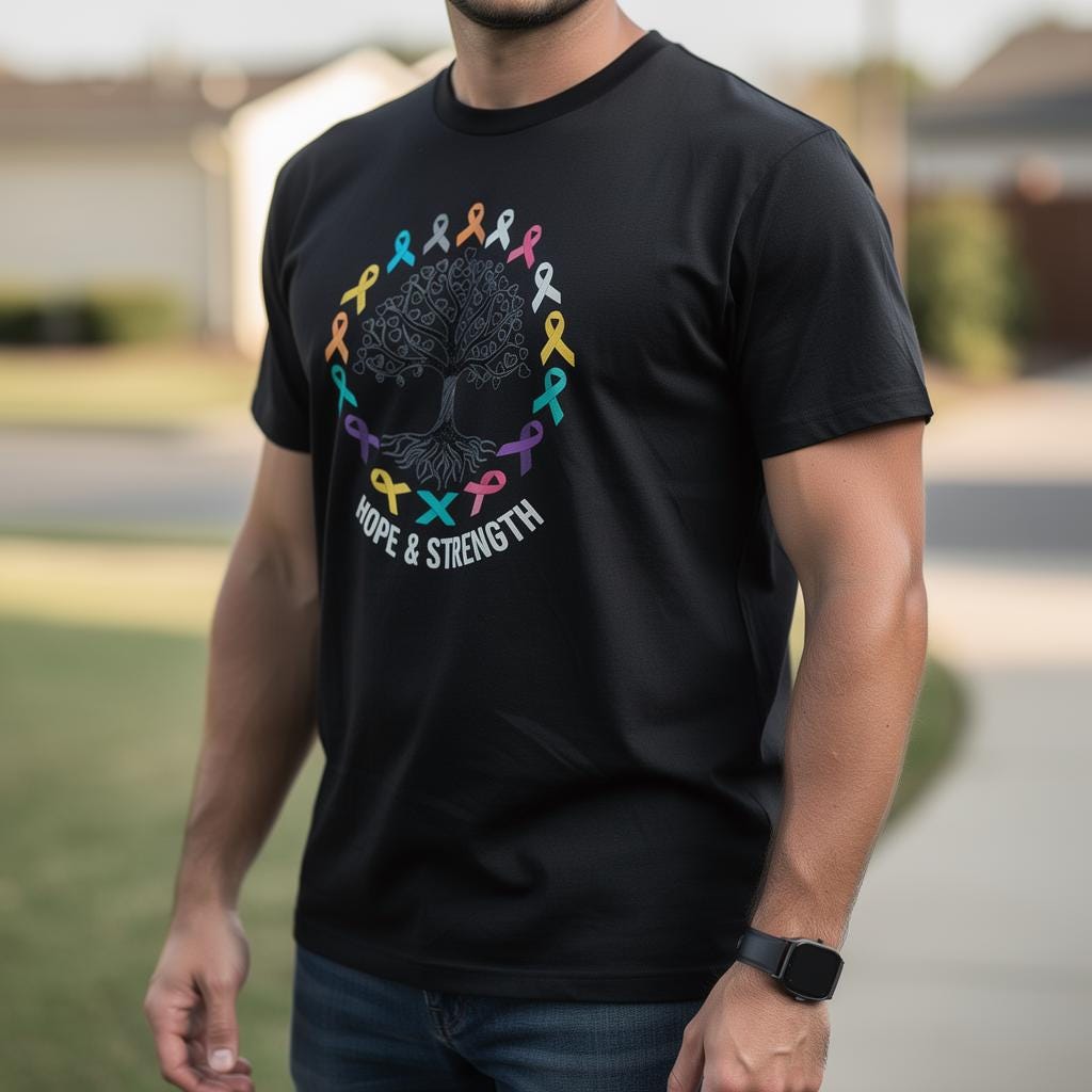 Hope And Strength distressed graphic men's T-shirt - view 8 - Reborn XII