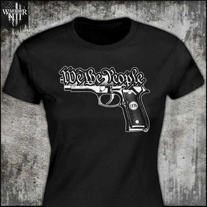 We The People Gun distressed graphic women's T-shirt - view 3 - Reborn XII