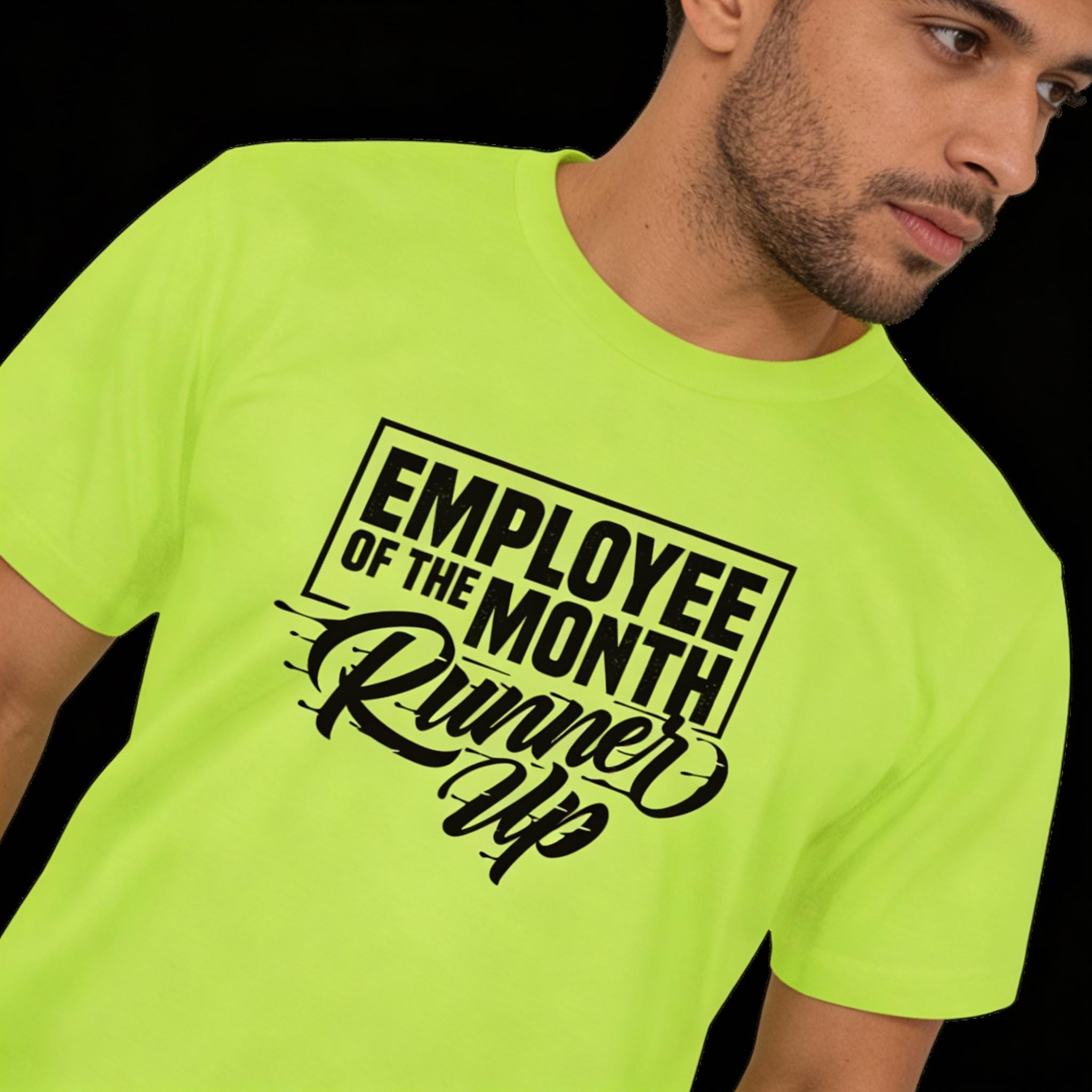 Employee Of The Month distressed graphic hi-vis safety T-shirt - view 3 - Reborn XII