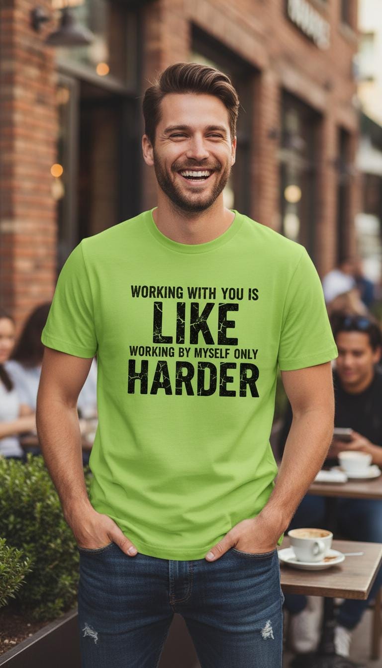 Working With You distressed graphic hi-vis safety T-shirt - view 5 - Reborn XII
