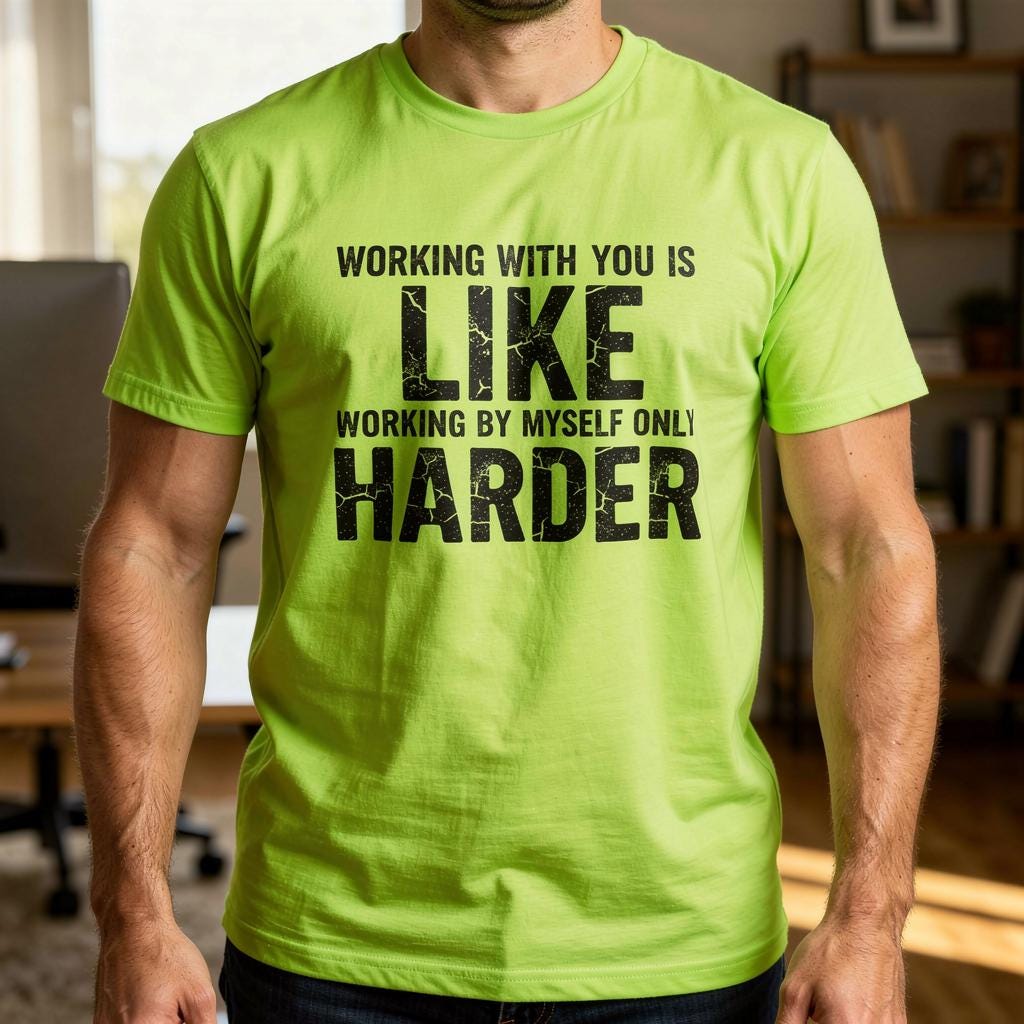 Working With You distressed graphic hi-vis safety T-shirt - view 6 - Reborn XII