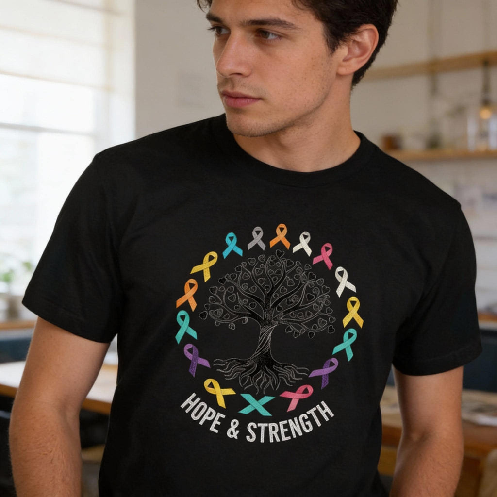 Hope And Strength distressed graphic men's T-shirt - view 3 - Reborn XII