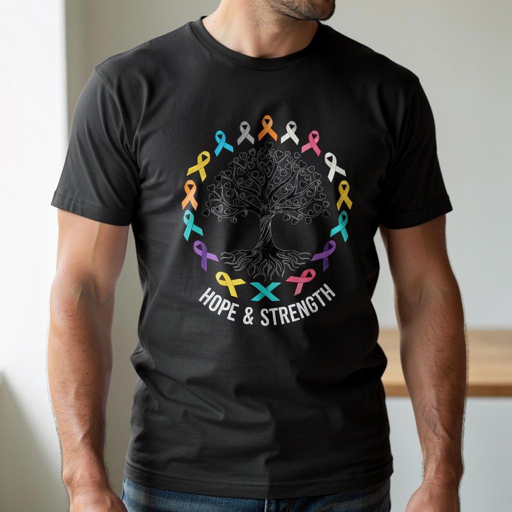Hope And Strength distressed graphic men's T-shirt - view 4 - Reborn XII
