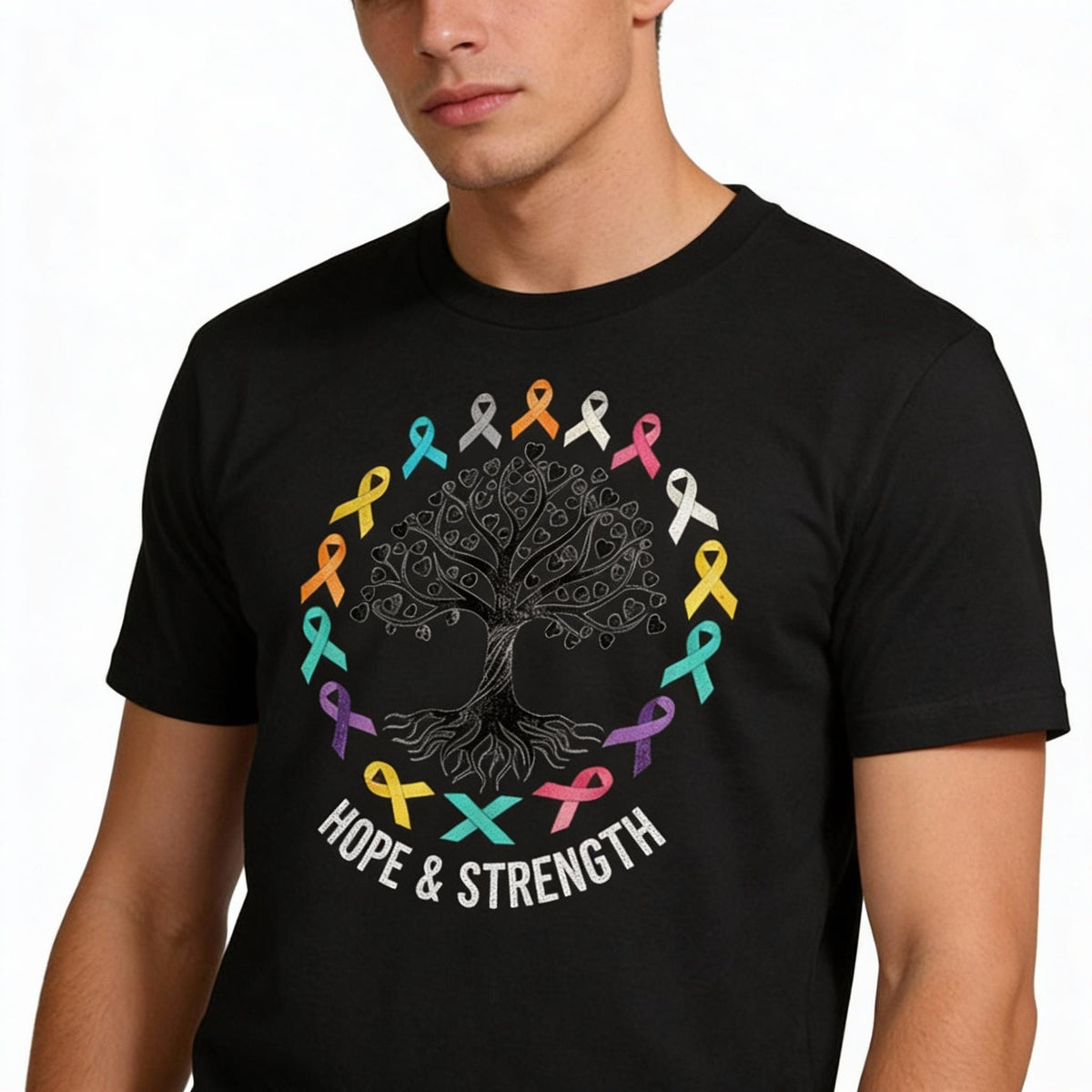 Hope And Strength distressed graphic men's T-shirt - view 5 - Reborn XII