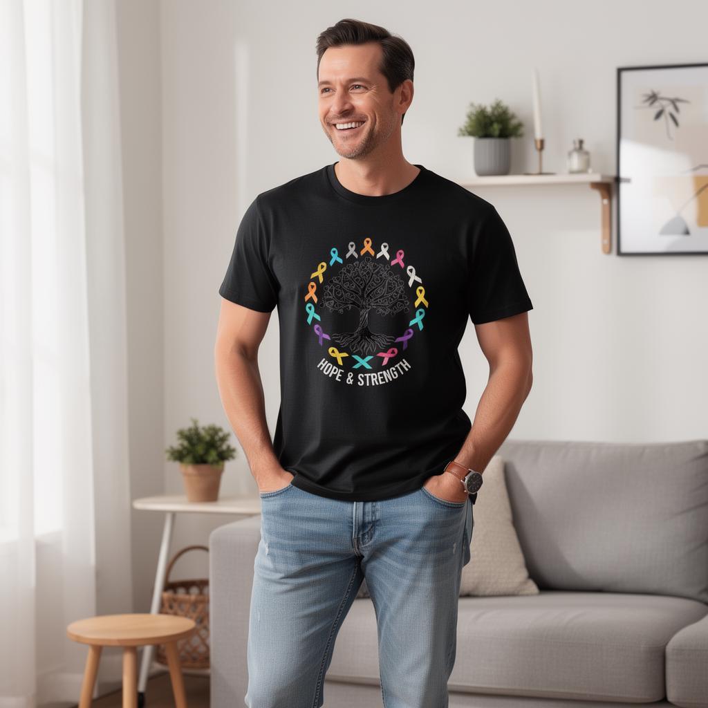 Hope And Strength distressed graphic men's T-shirt - view 6 - Reborn XII