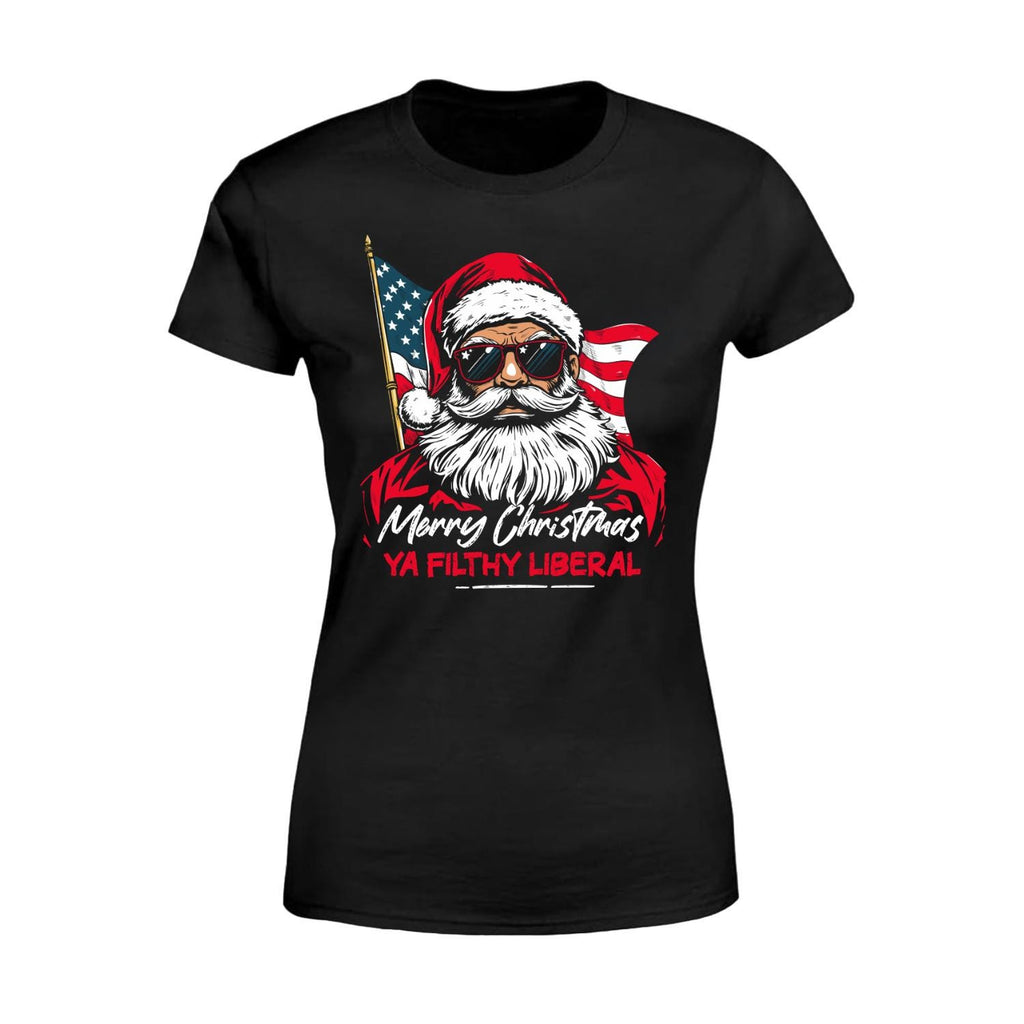 Ya Filthy Liberal distressed graphic women's T-shirt - view 4 - Reborn XII