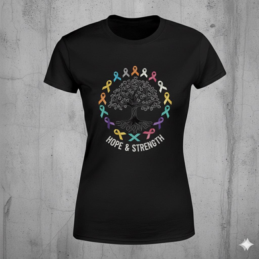 Hope And Strength distressed graphic women's T-shirt - view 2 - Reborn XII