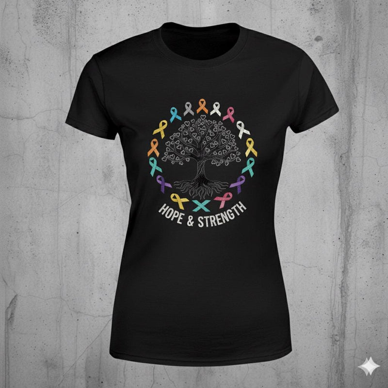 Hope And Strength distressed graphic women's T-shirt - view 3 - Reborn XII