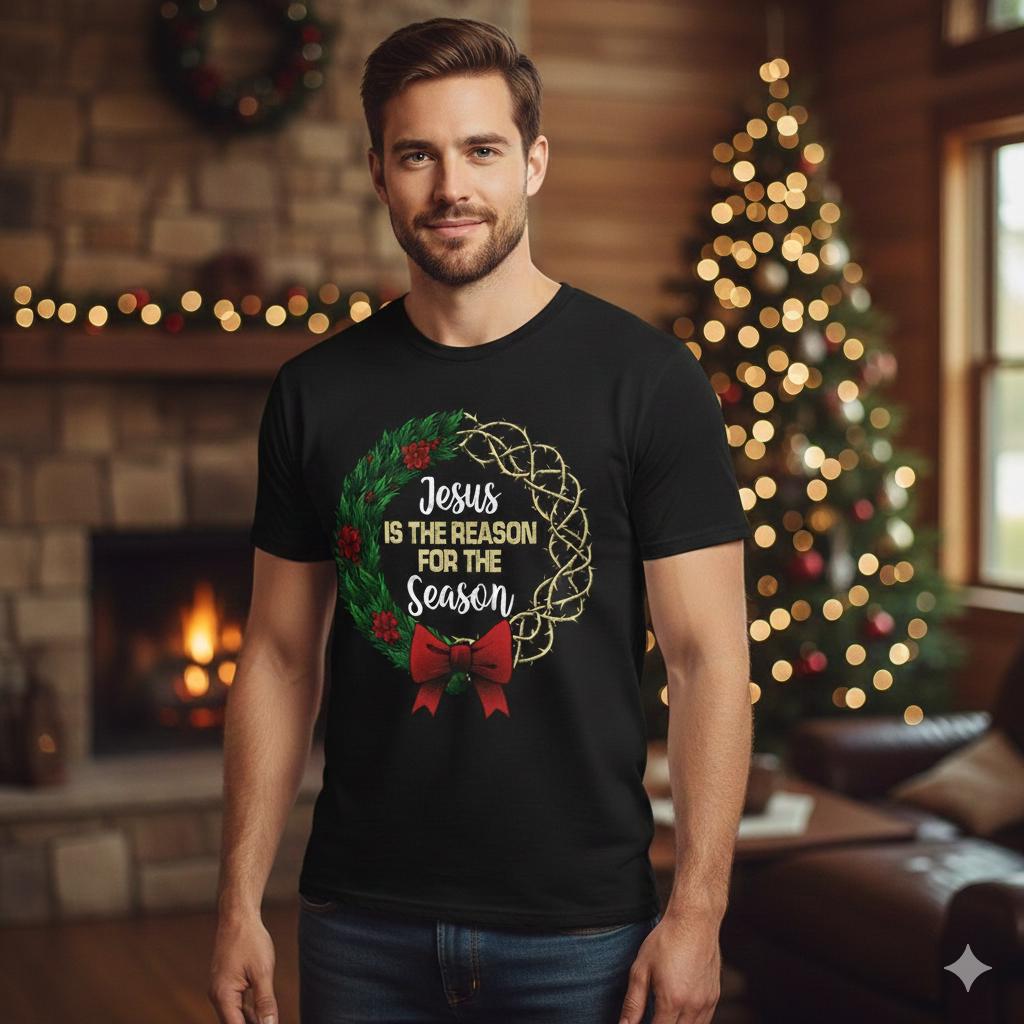 Jesus Is The Reason distressed graphic men's T-shirt - view 2 - Reborn XII