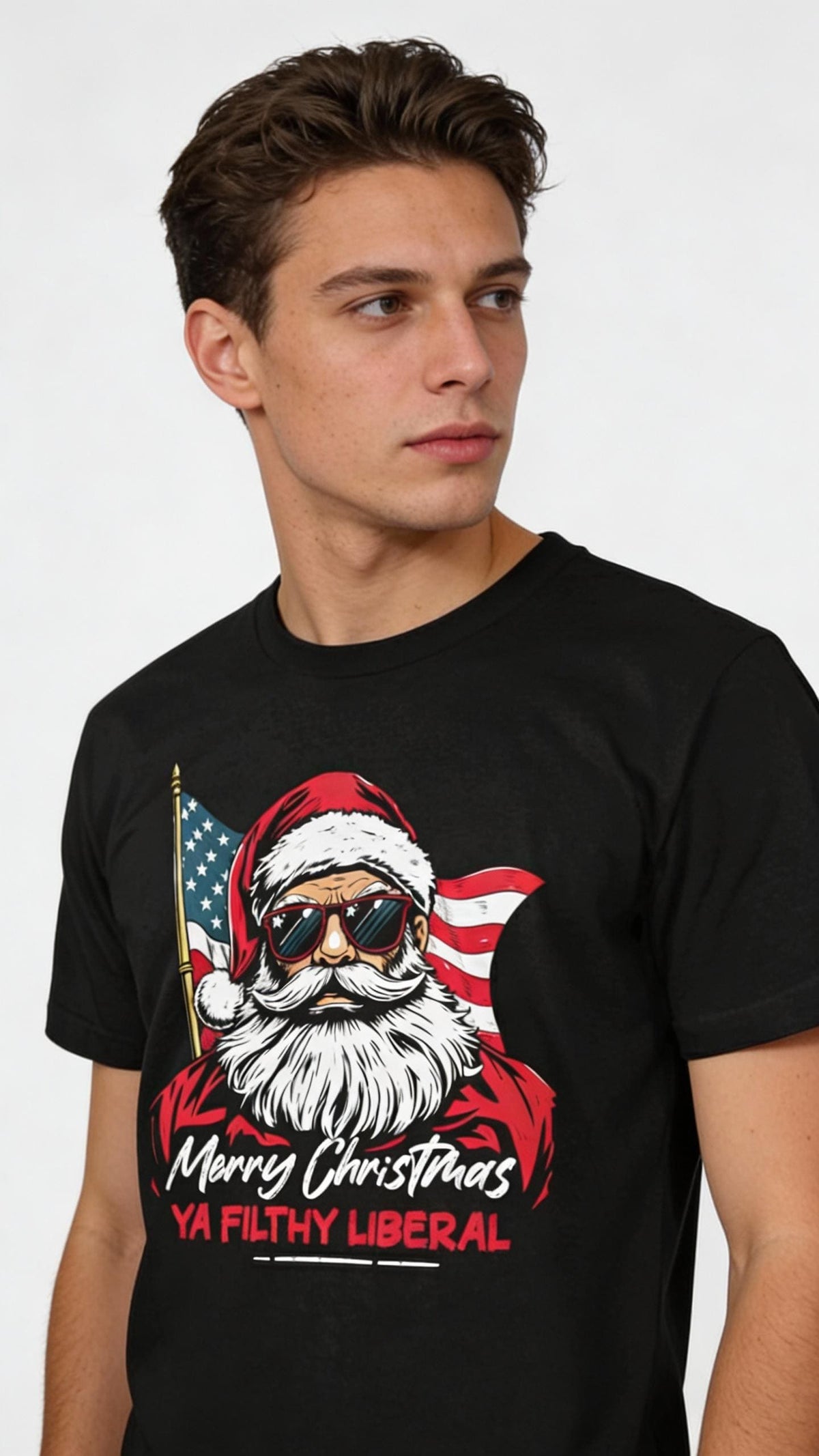 Ya Filthy Liberal distressed graphic men's T-shirt - view 2 - Reborn XII
