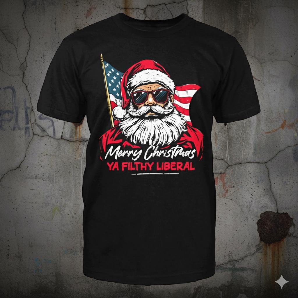Ya Filthy Liberal distressed graphic men's T-shirt - view 4 - Reborn XII