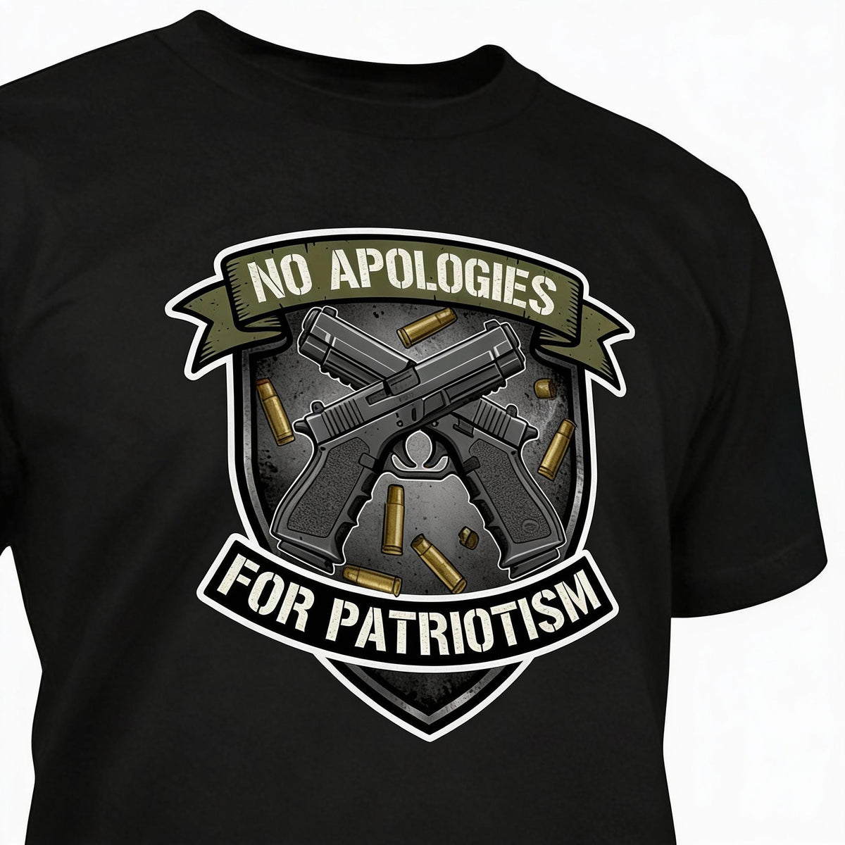 No Apologies distressed graphic men's T-shirt - view 2 - Reborn XII