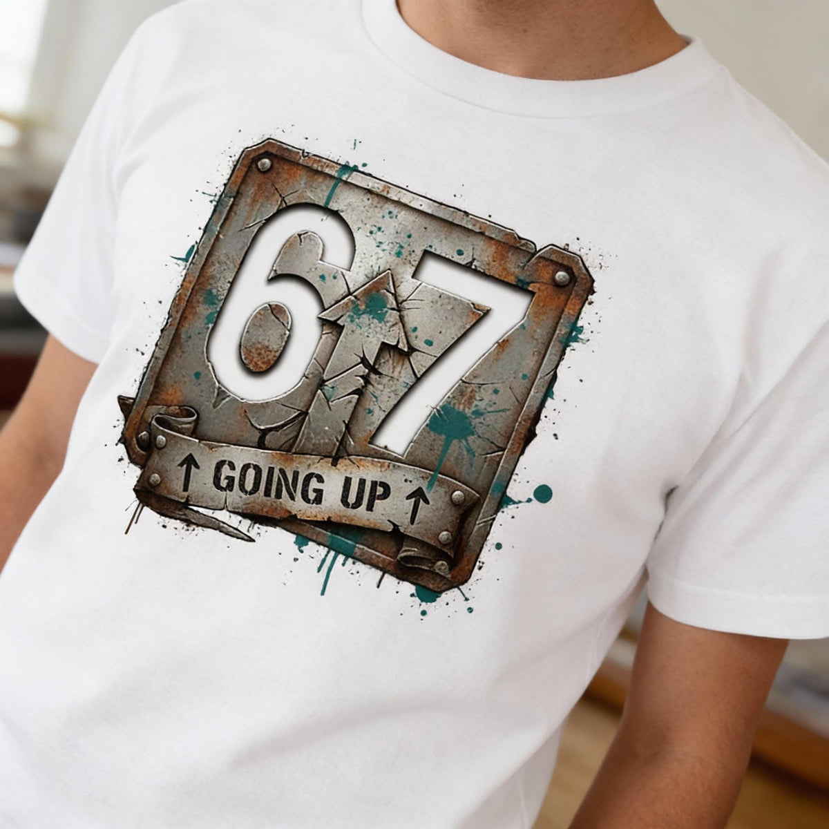 Six Seven distressed graphic men's T-shirt - view 4 - Reborn XII